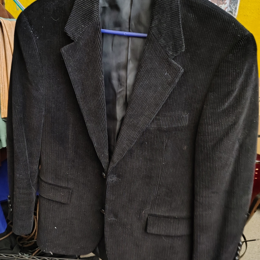 Classic Black Corduroy Blazer